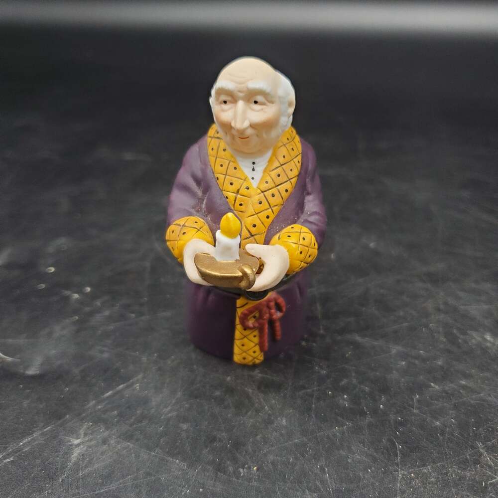 Department 56 Bah Humbug Trinket Box Scrooge with Candle Hinged Christmas Box